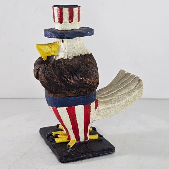 Uncle Sam Eagle Patriotic Wood Carving By W.L. Bill Payne Oklahoma Folk Art - Picture 3 of 9